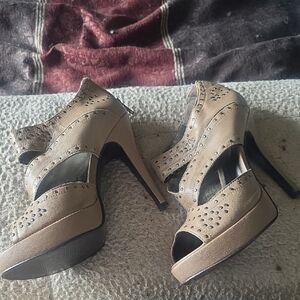 Elegant Tan High Heels
